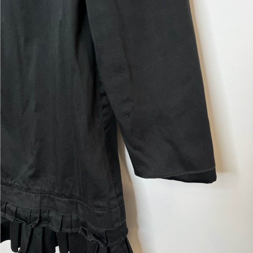 Joseph Ribkoff lagenlook artsy Black Pleated Hem Trench Coat - Picture 8 of 10